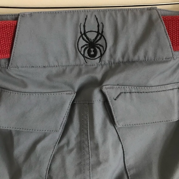 Spyder Team Venom Snow Pants Ski Snowboard Grey Belted Mens Size Medium - Picture 4 of 9
